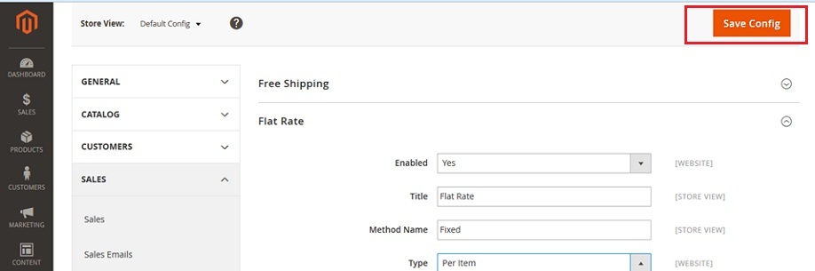 how-to-setup-flat-shipping-rate-in-magento2-save-configuration