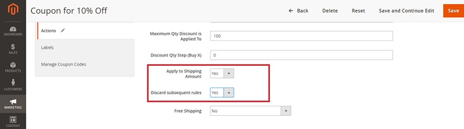 how-to-setup-cart-price-rule-magento2-discard-subsequent-rules