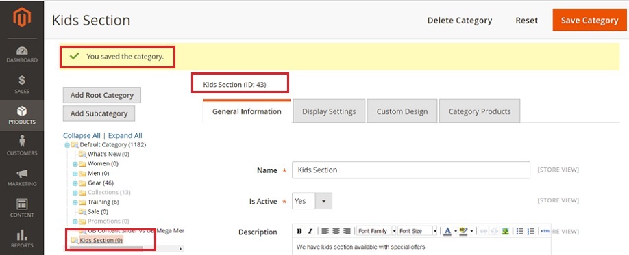 How-to-Add-or-Manage-Categories-Magento2-Save-Category-Kids-Section