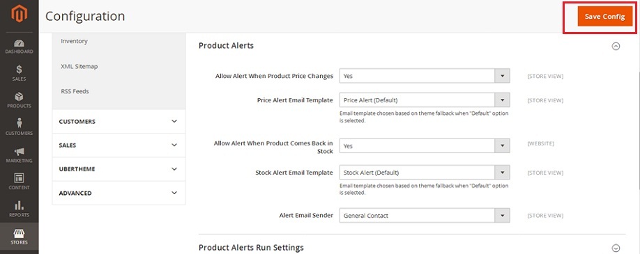 How-to-Configure-Product-Price-Alert-Magento2-Save-Configuration